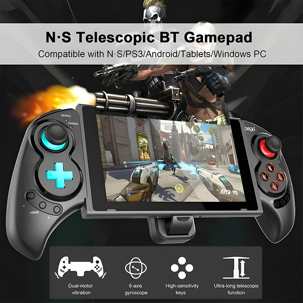iPega PG-SW029 Manette de Jeu Sans Fil Télescopique avec 6 Gyroscopes – يد تحكم للألعاب