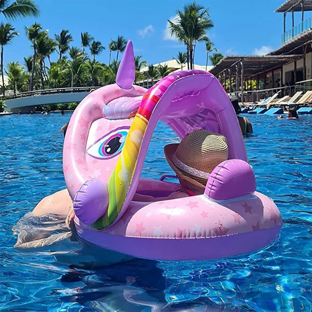 Bouée de natation gonflable pour bébé avec toit – عوامة أطفال مع مظلة