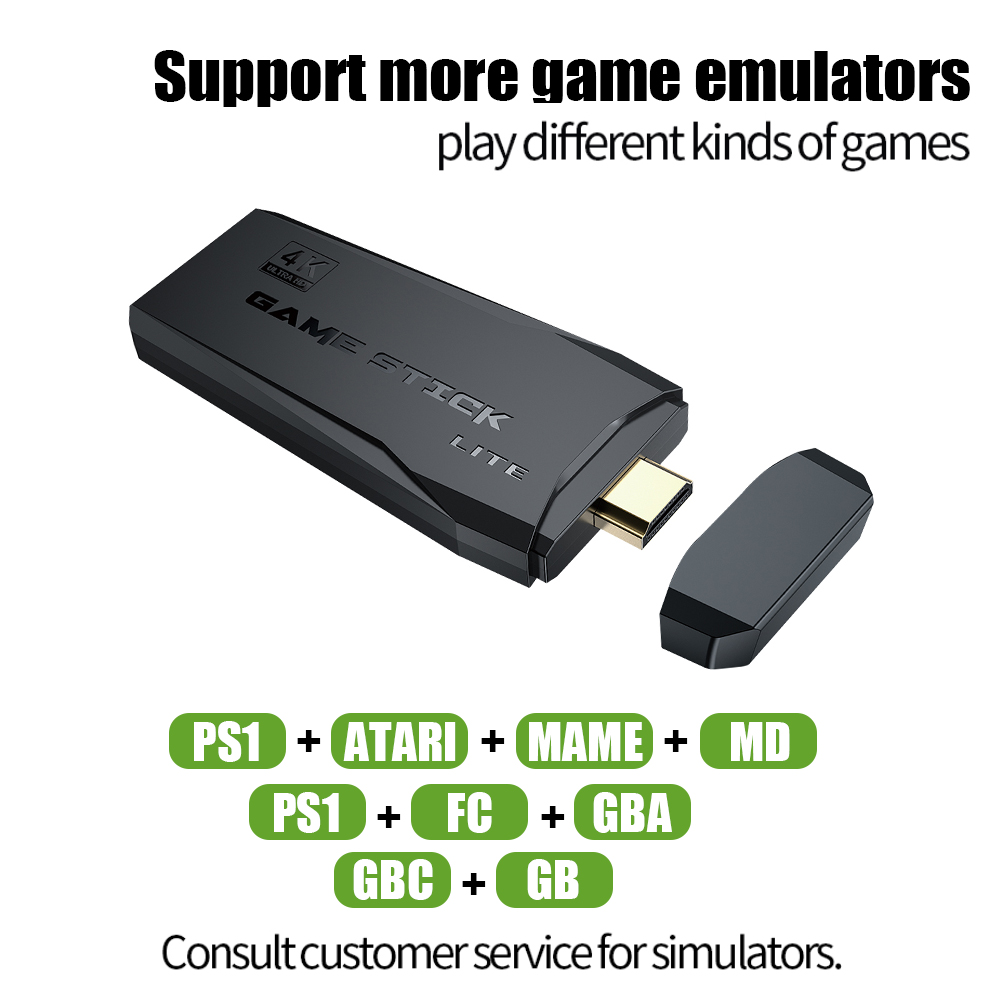 Console de jeu vidéo rétro avec 15000 jeux intégrés +2 manette sans fil 4K HDMI
