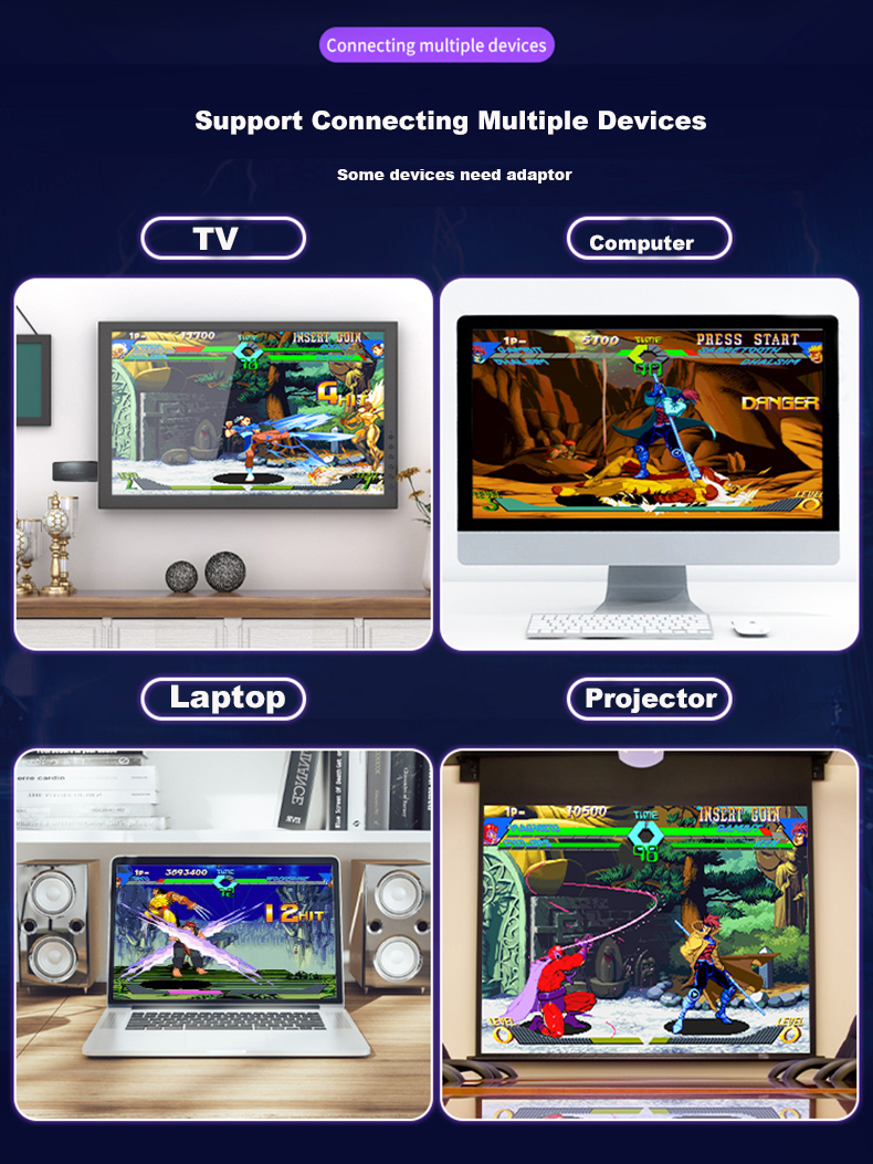 Console de jeu vidéo rétro avec 15000 jeux intégrés +2 manette sans fil 4K HDMI