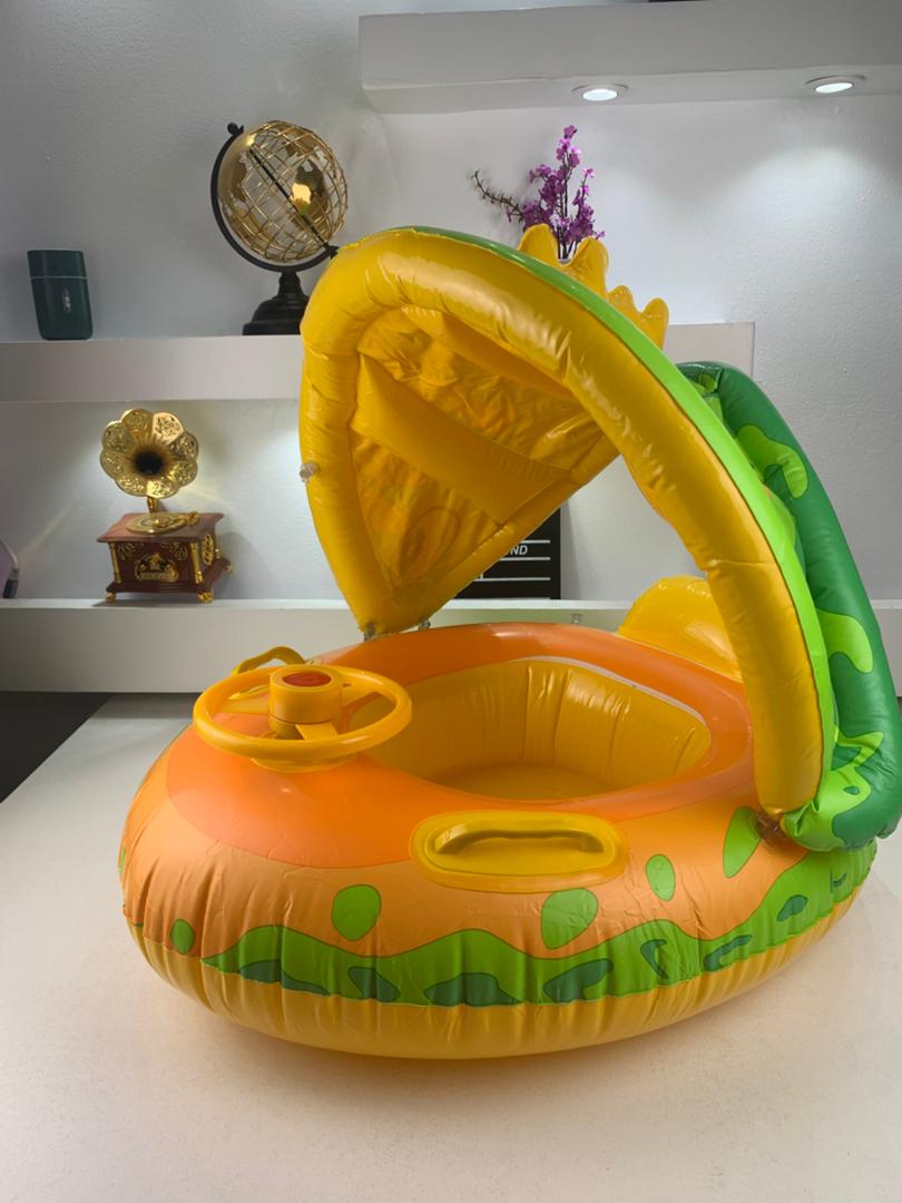 Bouée de natation gonflable pour bébé avec toit et Claxone – عوامة أطفال مع مظلة