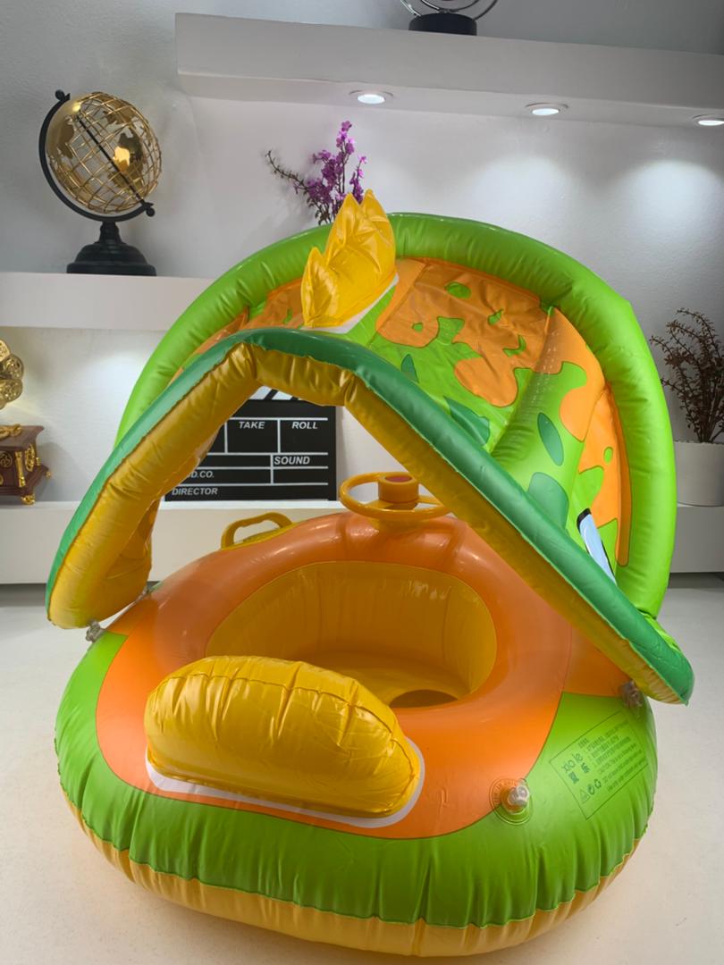 Bouée de natation gonflable pour bébé avec toit et Claxone – عوامة أطفال مع مظلة