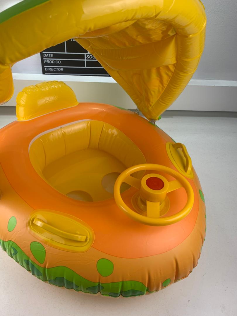 Bouée de natation gonflable pour bébé avec toit et Claxone – عوامة أطفال مع مظلة