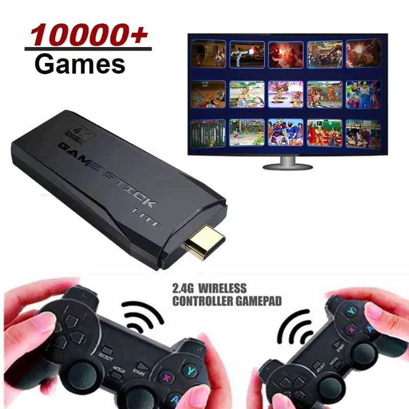 Console de jeu vidéo rétro avec 15000 jeux intégrés +2 manette sans fil 4K HDMI