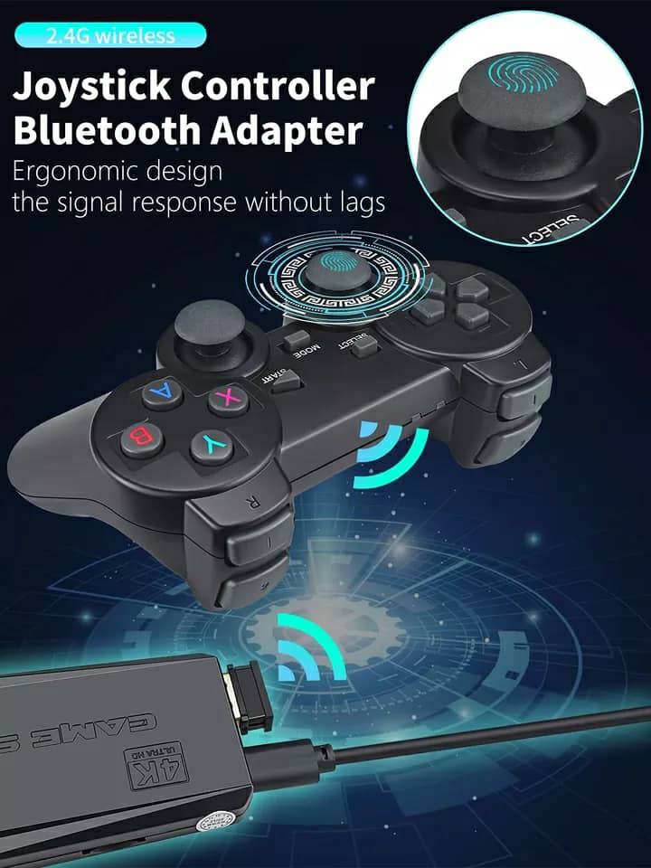 Console de jeu vidéo rétro avec 15000 jeux intégrés +2 manette sans fil 4K HDMI