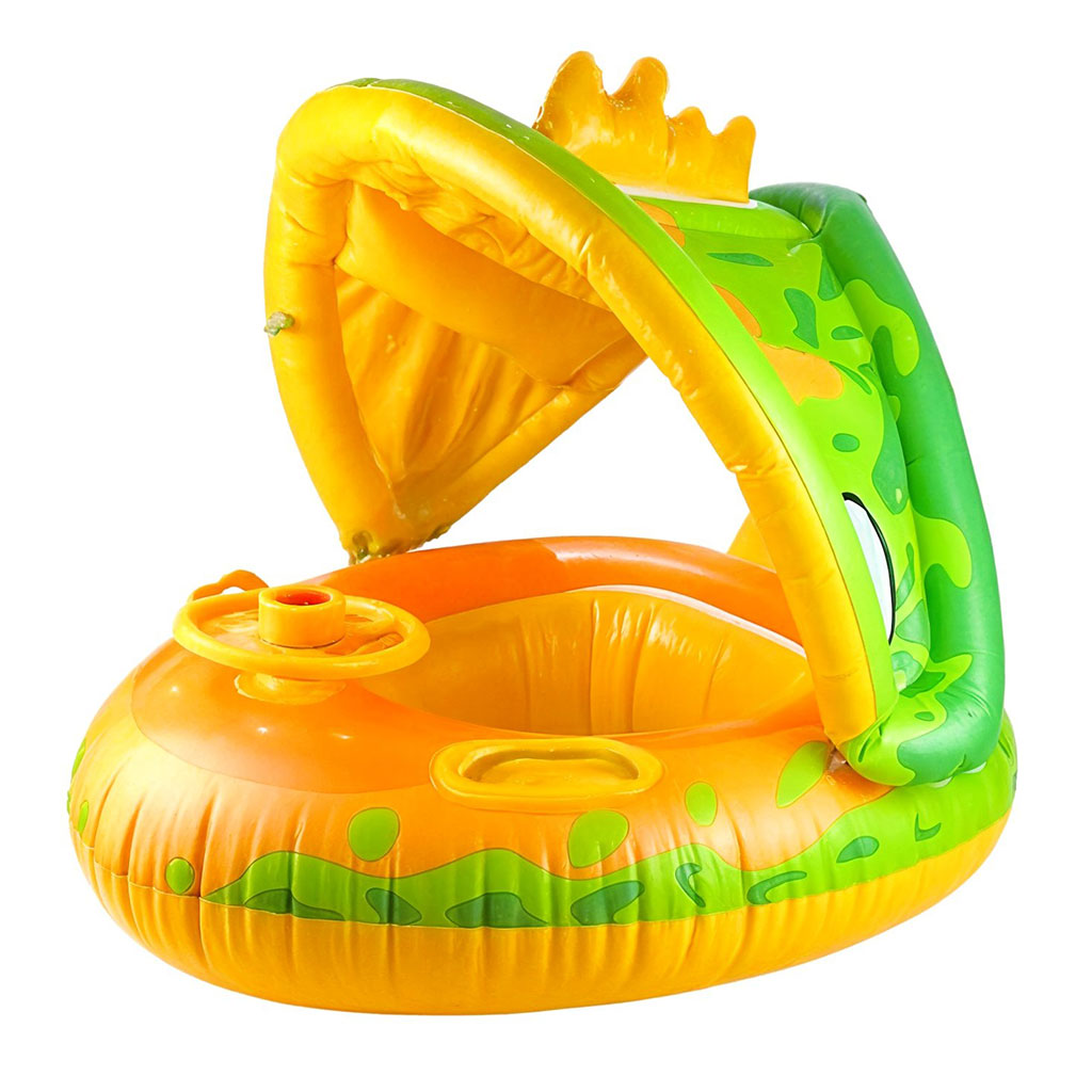 Bouée de natation gonflable pour bébé avec toit et Claxone – عوامة أطفال مع مظلة