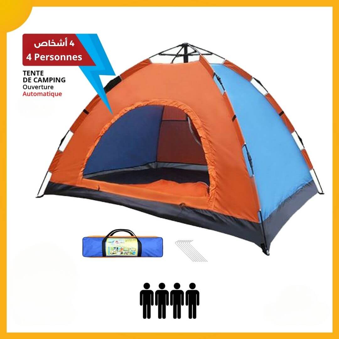 خيمة تخييم أوتوماتيكية 4 أشخاص - Tente De Camping Automatique Pour 4 Personnes