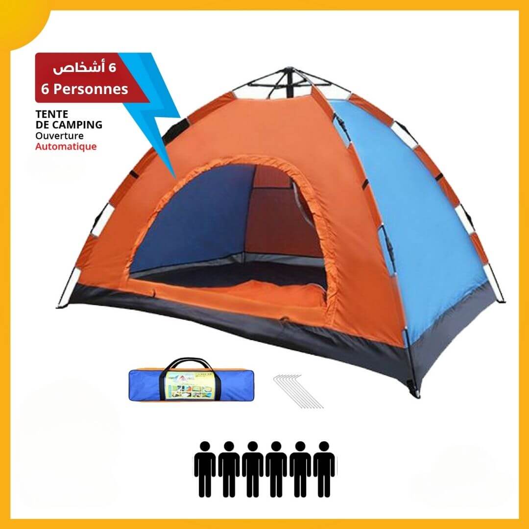 خيمة تخييم أوتوماتيكية 6 أشخاص - Tente De Camping Automatique Pour 6 Personnes